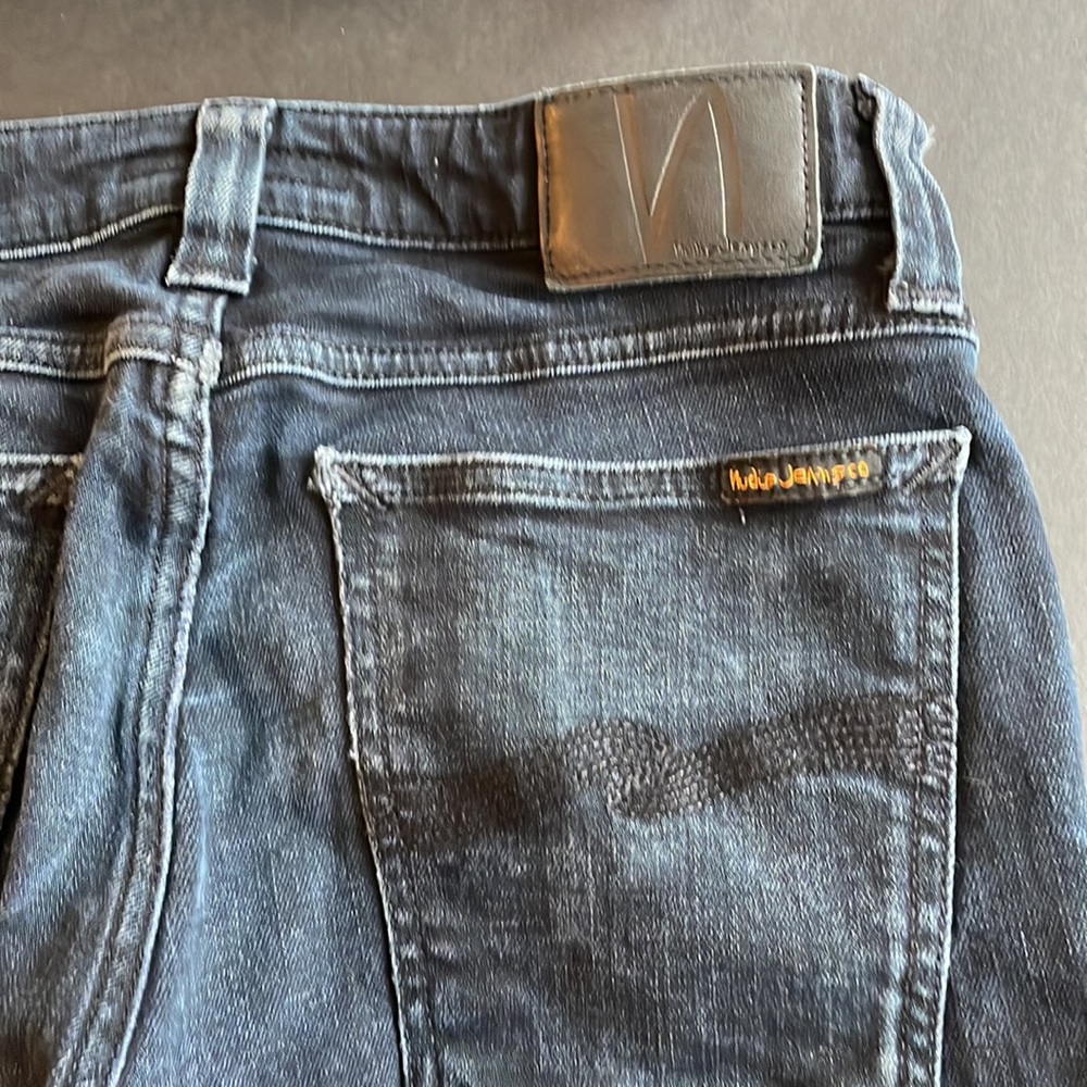 Nudie Jeans Men’s jeans 31 Skinny Lin Black Organic Cotton - Picture 10 of 10